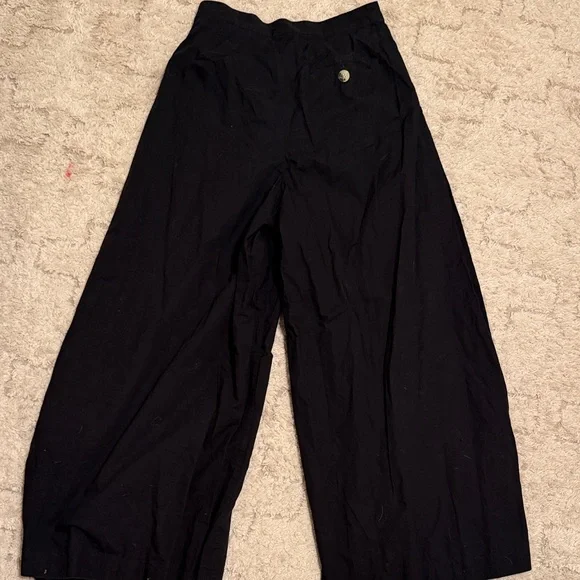 DÔEN Black Wide Leg cotton Trousers - Picture 6 of 6